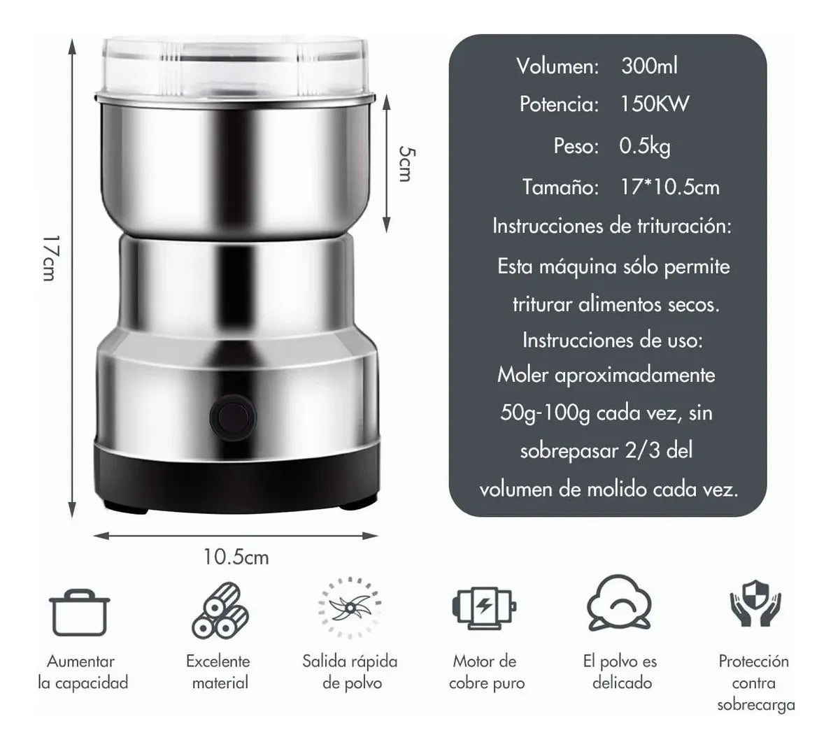 Moledor de café eléctrico