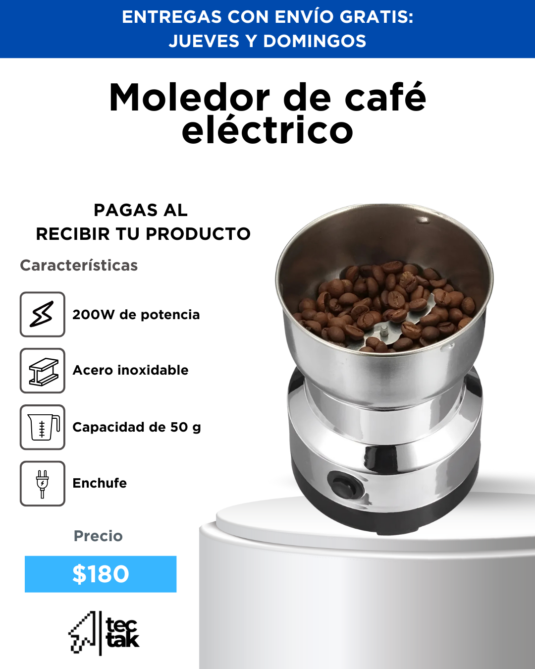 Moledor de café eléctrico